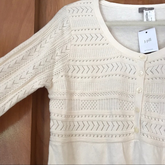 White Bell Sleeve Popover Sweater - Picture 1 of 6